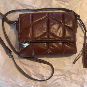 Patricia Nash Corfu Quilted Crossbody in Vintage Distressed Leather
